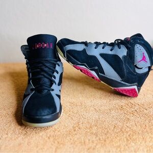 Nike Air Jordan 7 VII Retro GG Sport Fuchsia Black Size 6.5Y 442960-008 2015